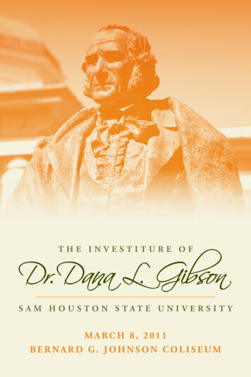 Gibson Investiture Program - Sam Houston State University