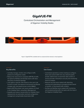 Data Sheet: GigaVUE-FM Fabric Manager - NextGig Systems