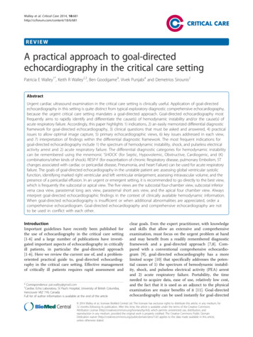 A Practical Approach To Goal-directed Echocardiography In .