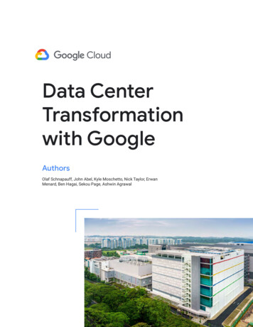 Data Center Transformation With Google