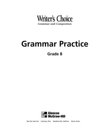 Grammar Practice BLM With Answer Key