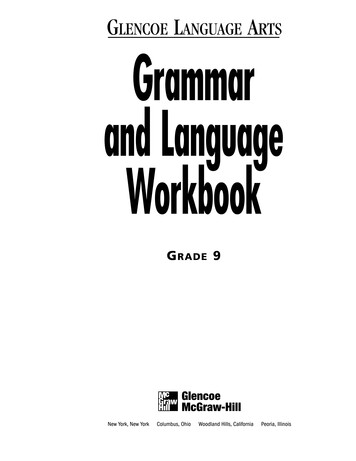 GLENCOE LANGUAGE ARTS Grammar And Language Workbook