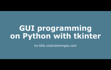 GUI Programming On Python With Tkinter - Victor Domingos