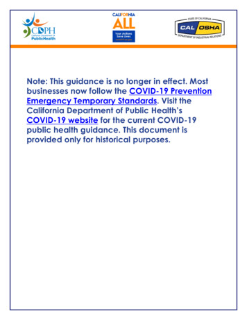 Note: This Guidance Is No Longer In Effect. Most COVID-19 .