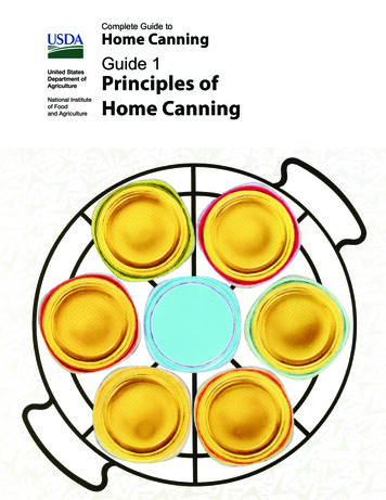 Guide 1 Principles Of Home Canning