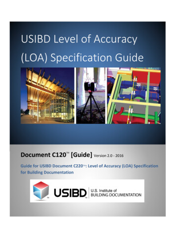 USIBD Level Of Accuracy (LOA) Specification Guide