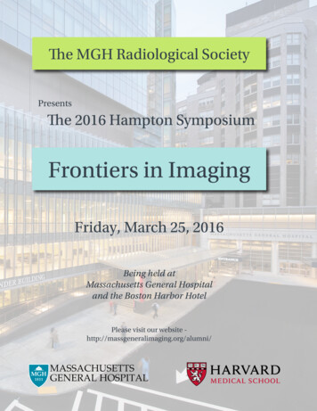 Frontiers In Imaging - Harvard University