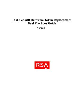RSA SecurID Hardware Token Replacement Best Practices 