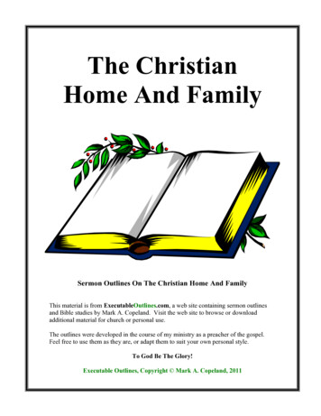 The Christian Home And Family - Free Sermon Outlines And .