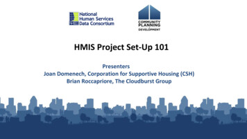 HMIS Project Set-Up 101 - Slides