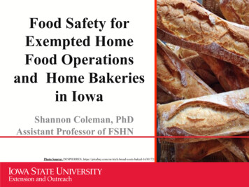 Food Safety For Exempted Home Food Operations And 