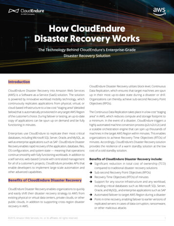 How CloudEndure Disaster Recovery Works