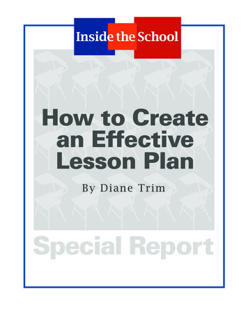 How To Create An Effective Lesson Plan