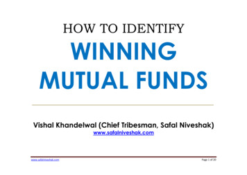 How To Identify Winning Mutual Funds (Safal Niveshak)