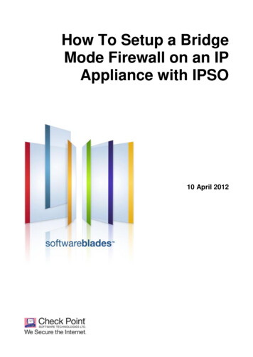 How To Setup A Bridge Mode Firewall On An IP Appliance With IPSO