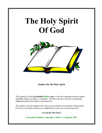 The Holy Spirit Of God - Free Sermon Outlines And Bible .