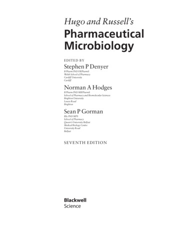 Hugo And Russell’s Pharmaceutical Microbiology