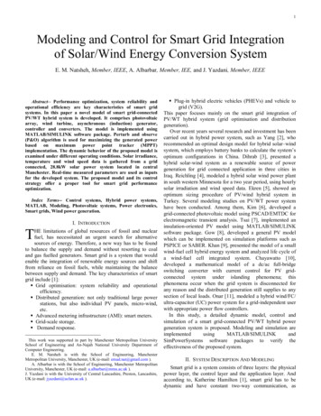 Modeling And Control For Smart Grid Integration Of Solar/Wind Energy .