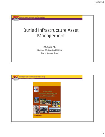 Buried Infrastructure Asset Management