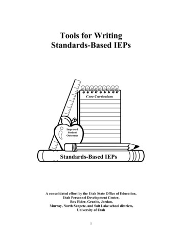 Tools For Writing Standards-Based IEPs - Weber State University