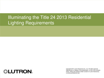 Illuminating The Title 24 2013 Residential Lighting .