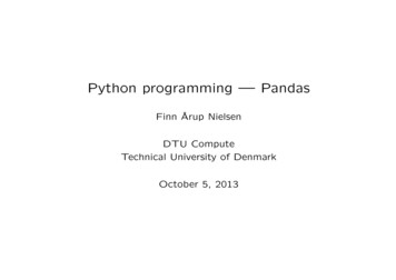 Python Programming Pandas