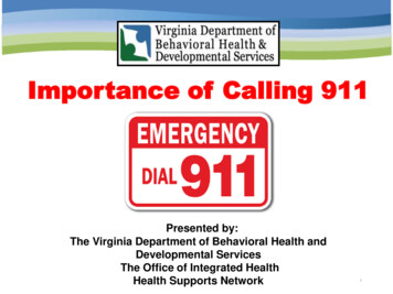 Importance Of Calling 911 - Dbhdsqa.virginia.gov
