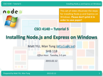 Installing Node.js And Express On Windows