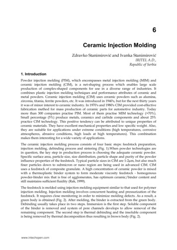 Ceramic Injection Molding - IntechOpen