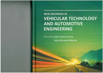 New Aovances In Vehicular Technology Ano Automotive - Ipb