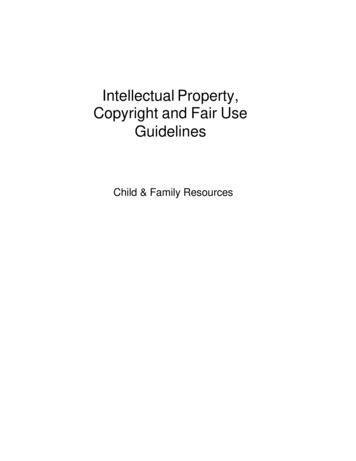 Intellectual Property, Copyright And Fair Use Guidelines