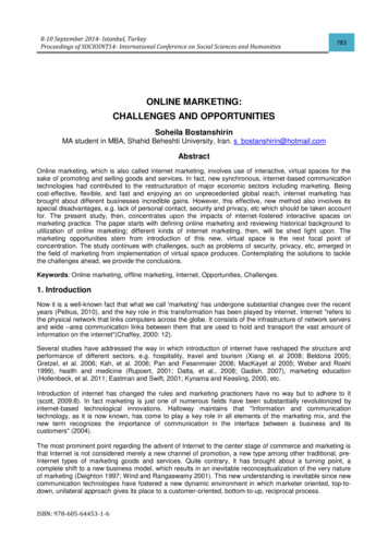 ONLINE MARKETING: CHALLENGES AND 