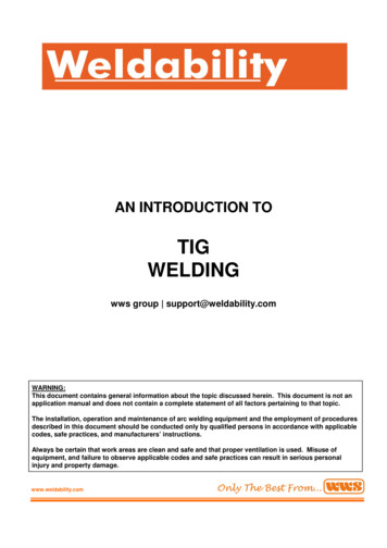Introduction To TIG Welding - Weldability Sif