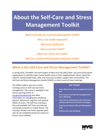 About The Self-Care And Stress Management Toolkit