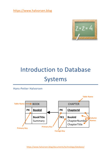 Introduction To Database Systems - Halvorsen.blog