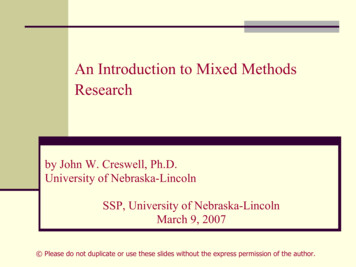 An Introduction To Mixed Methods Research