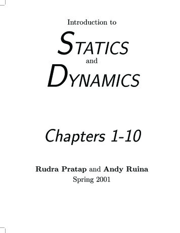 Introduction To STATICS DYNAMICS Chapters 1-10