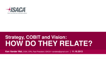 Strategy, COBIT And Vision: HOW DO THEY RELATE?