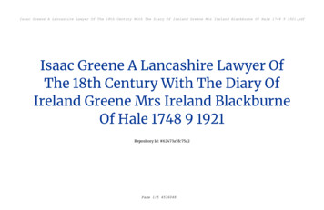 Isaac Greene A Lancashire Lawyer Of The 18th Century With .