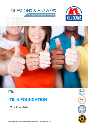 ITIL-4-FOUNDATION - Killexams 