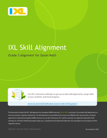 IXL Skill Alignment