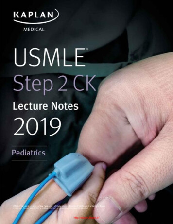 USMLE Step 2 CK Lecture Notes 2019: Pediatrics (Kaplan .