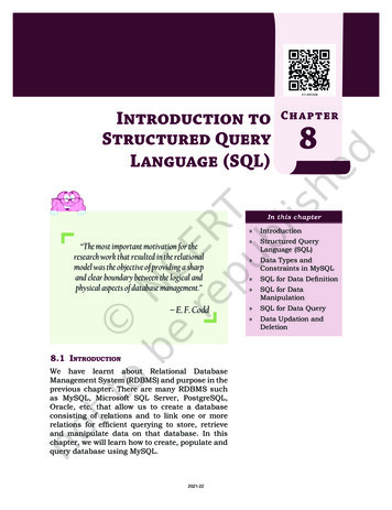Introduction To Structured Query Language (SQL)