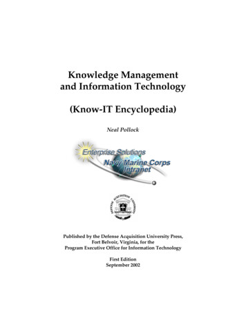 Knowledge Management And Information Technology (Know-IT Encyclopedia)