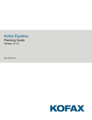 Version: 6.1.0 Planning Guide - Kofax