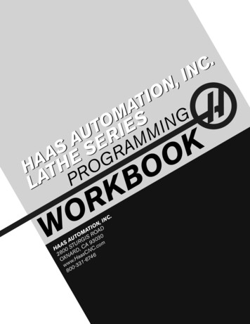 Lathe - Programming Workbook - CNC Machine Tools