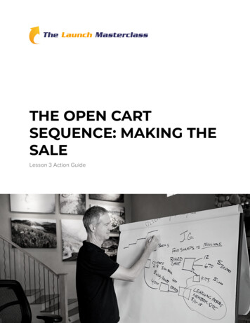 THE OPEN CART SEQUENCE: MAKING THE SALE