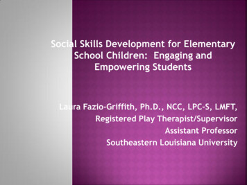 Social Skills Development For Elementary School Children .