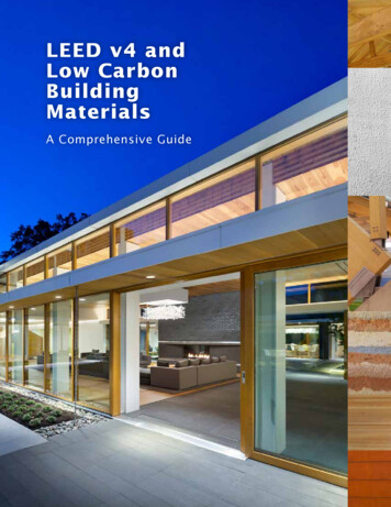 LEED V4 And Low Carbon Building Materials