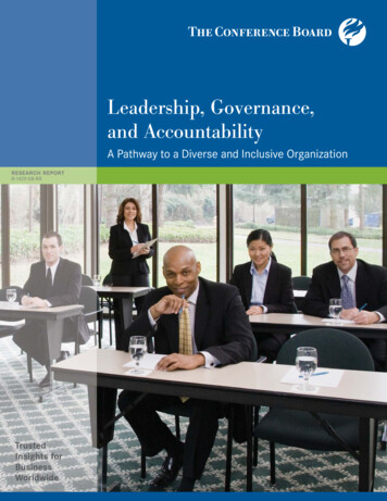 Leadership, Governance, And Accountability